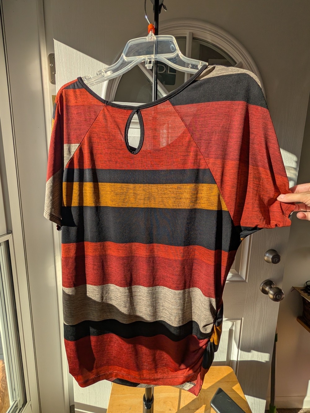 Lavish Multi-Stripe Short Sleeve Top - Picture 4 of 4